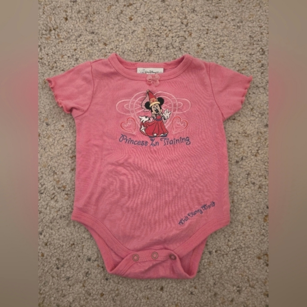 🩷Walt Disney World Size 6 Months Princess in Training Onesie Pink